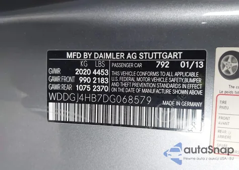 2013 Mercedes-Benz C 250 z USA, uszkodzony, nr VIN WDDGJ4HB7DG068579